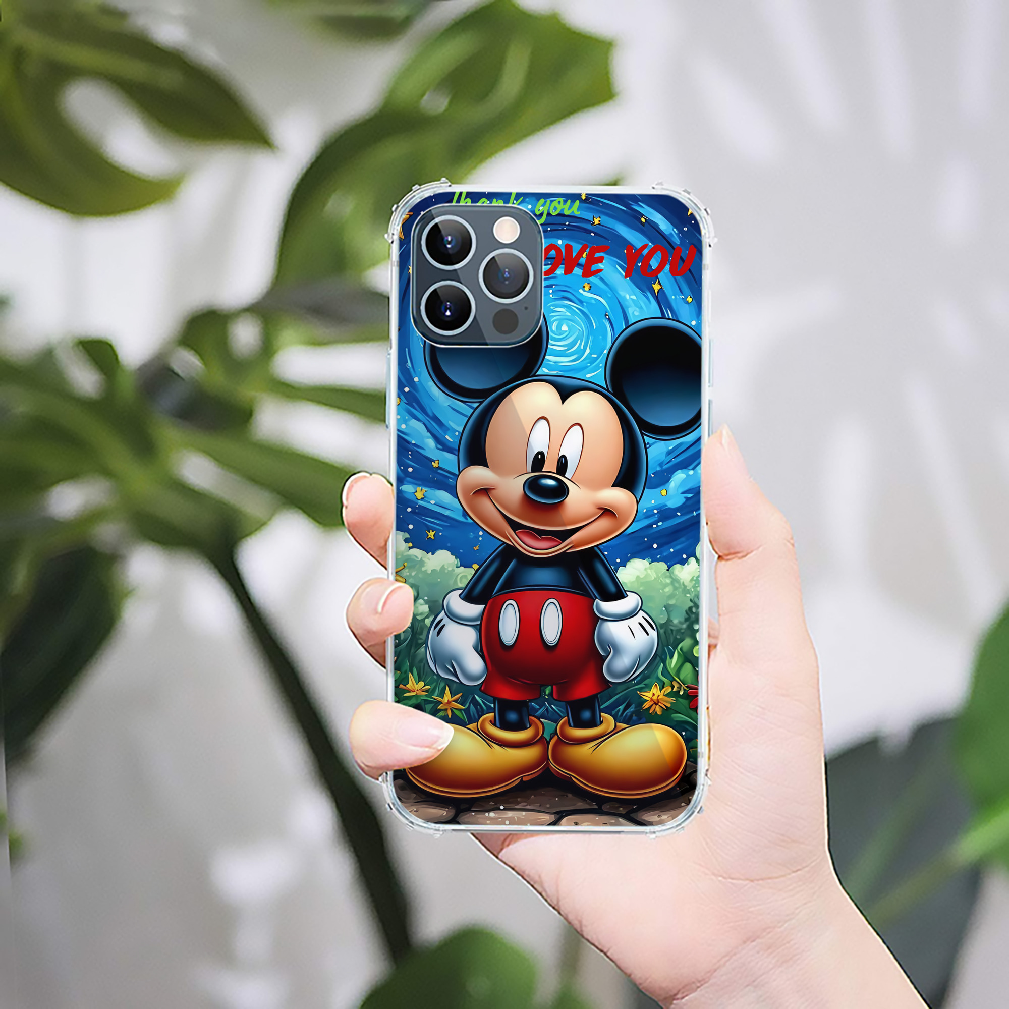（画像用） ミッキーマウス Mickey Mouse 【iPhone 12シリーズ対応】透明スマホケース（クリアソフトケース）
